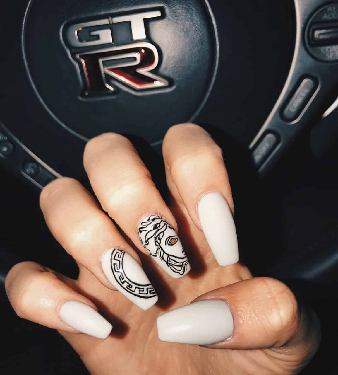 versace nail design