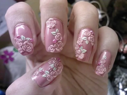 fiori 3d unghie
