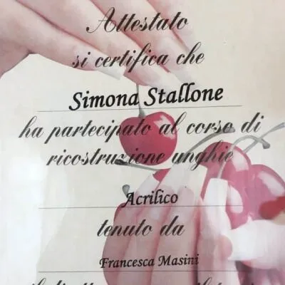 Attestato acrilico